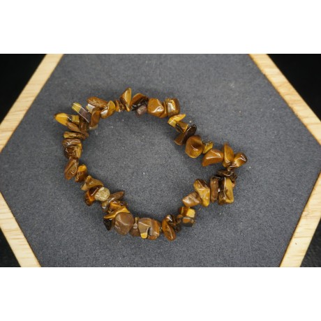 Bracelet Chips Œil de Tigre Lot de 10