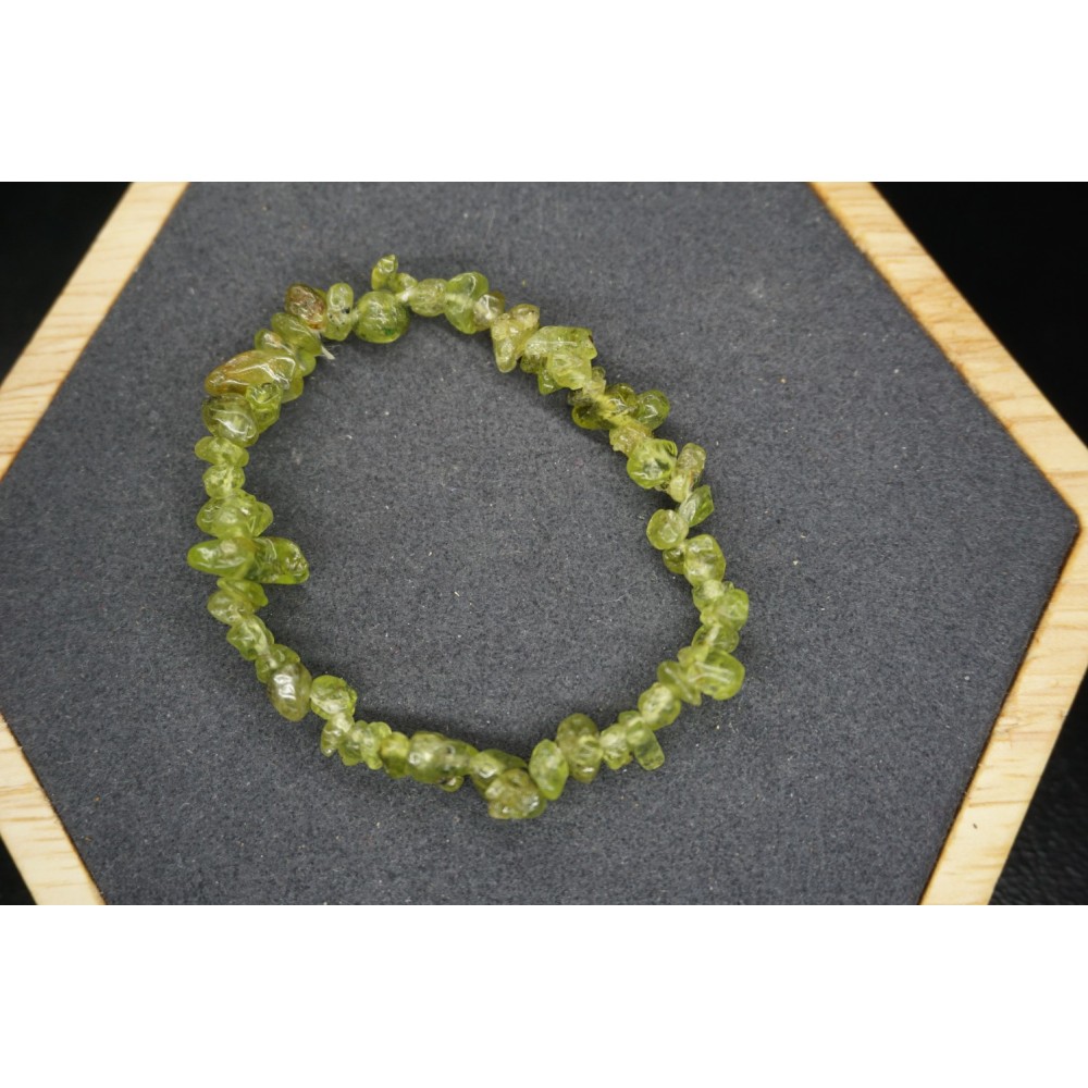 Bracelet Chips Péridot Lot de 10