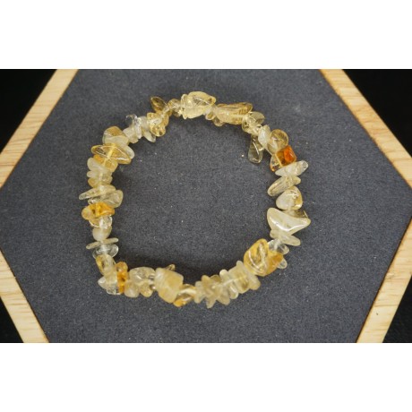 Bracelet Chips Citrine chauffée Lot de 10