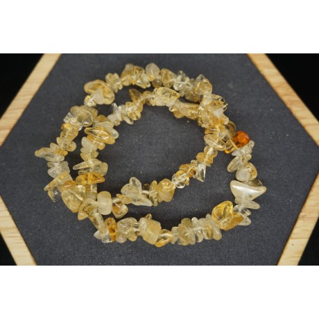 Bracelet Chips Citrine chauffée Lot de 10