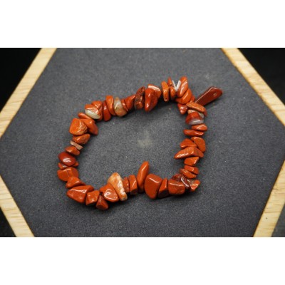 Bracelet Chips Jaspe Rouge Lot de 10