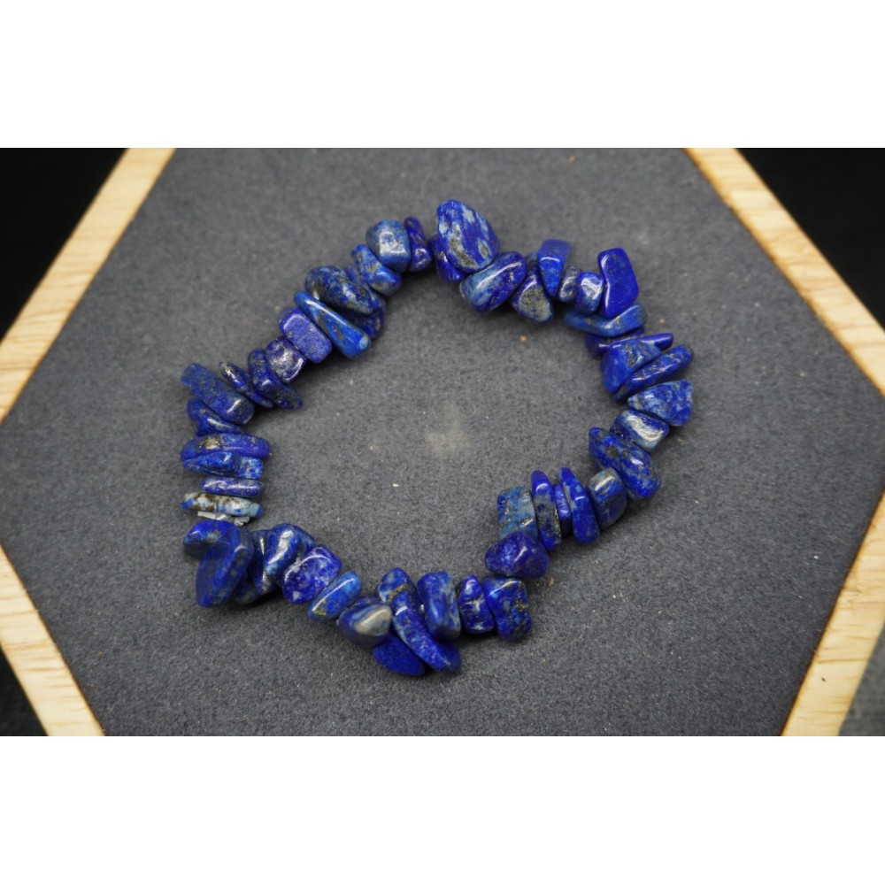 Bracelet Chips Lapis Lazuli Lot de 10