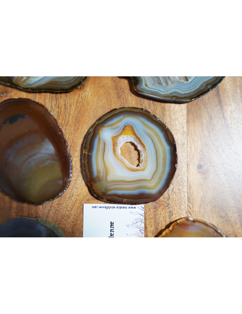 Tranche d'agate de 10 cm