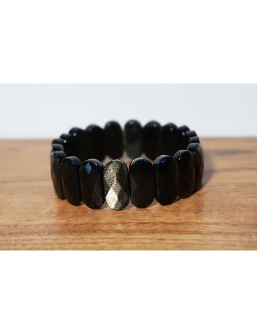 Bracelet Obsidienne Dorée...