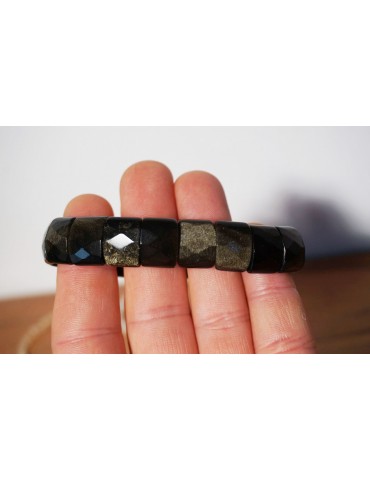 Bracelet Obsidienne Dorée...