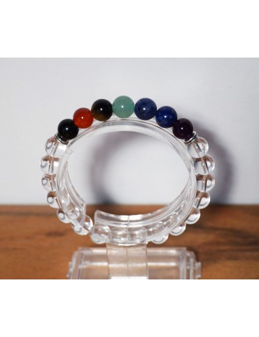 Bracelet 7 Chakra + cristal