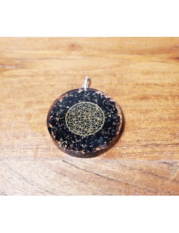 Pendentif Orgonite Fleur de...