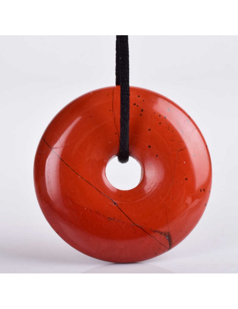 Pendentif Jaspe Rouge donut