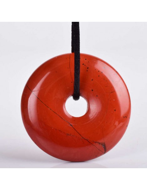 Pendentif Jaspe Rouge donut