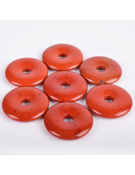 Pendentif Jaspe Rouge donut