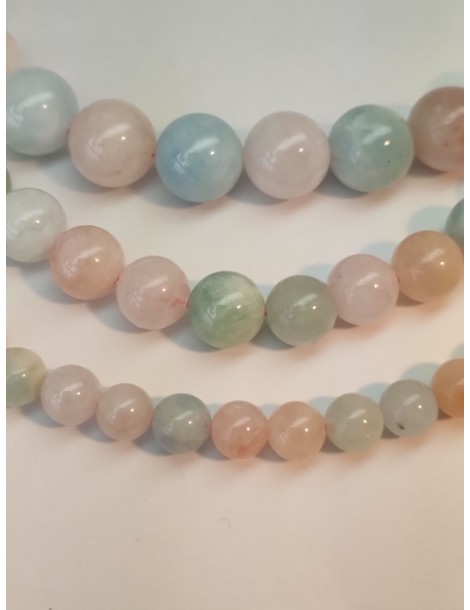 Fils de Béryl (Morganite, aigue Marine, héliodore)