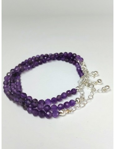 Bracelet Facettes Améthyste