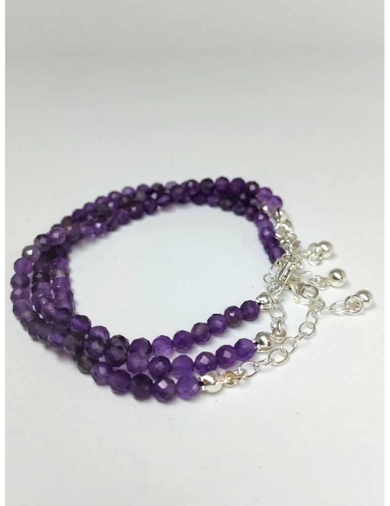 Bracelet Facettes Améthyste