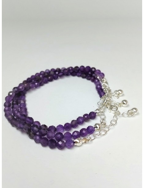 Bracelet Facettes Améthyste