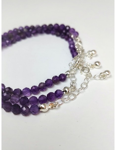 Bracelet Facettes Améthyste