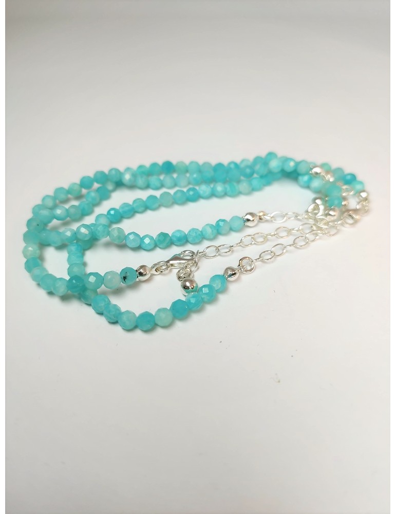 Bracelet Facettes Amazonite