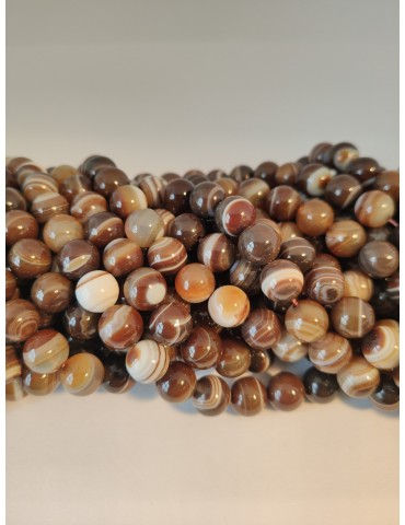 Fils d'Agate Botswana Marron