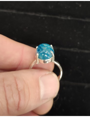 Bague apatite bleu Réglable...