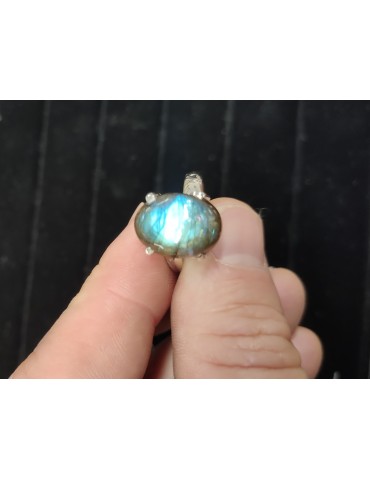 Bague labradorite bleu...