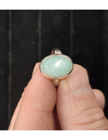Bague Amazonite réglable en...