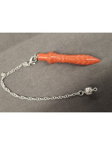 Pendule THOT Jaspe Rouge