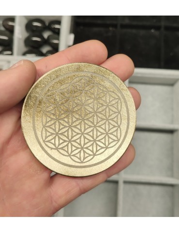 Fleur de vie Dorée Miroir...