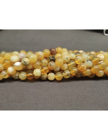 Fils d'Opale jaune 6 mm