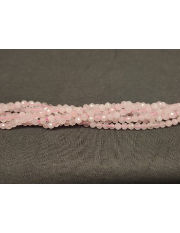 Fils Facettes Quartz Rose