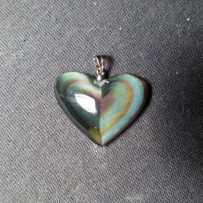 Pendentif coeur obsidienne...
